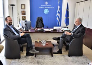 Με τον Περιφερειάρχη, Νεκτάριο Φαρμάκη συναντήθηκε ο Δημήτρης Αβραμόπουλος