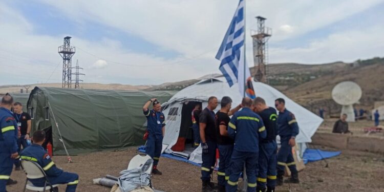 Ελληνική αποστολή της Πυροσβεστικής σε άσκηση σεισμού στην Αρμενία